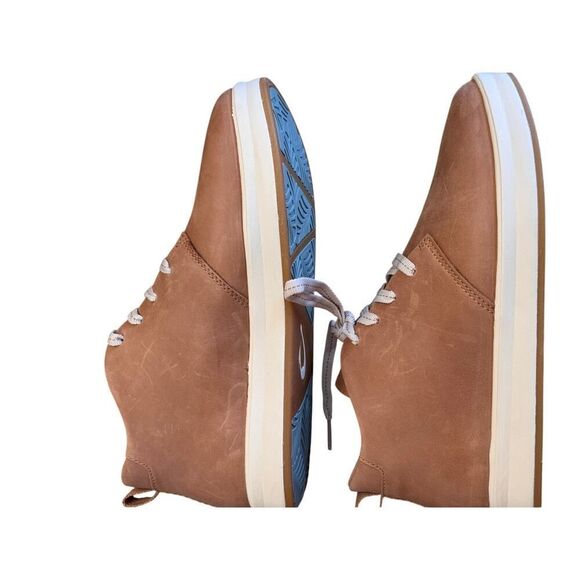 🏄‍♀️ Olukai WAO Women's High-Top Leather Sneakers – Tan –Sz 8-NEW with Box 🏝️ - Picture 2 of 11